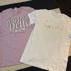 Kappa Delta Purple & White Sorority Tops